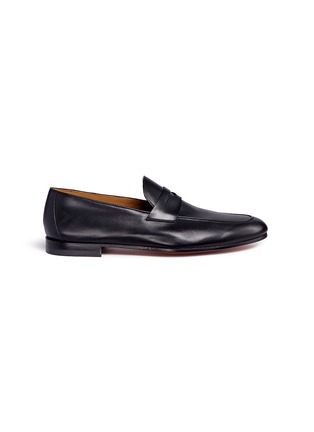 Main View - Click To Enlarge - MAGNANNI - Leather penny loafers