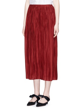 Front View - Click To Enlarge - THE ROW - 'Juri' plissé pleated silk skirt