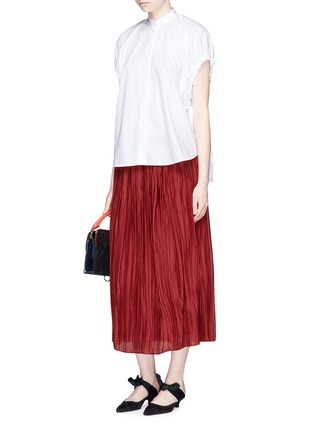 Figure View - Click To Enlarge - THE ROW - 'Juri' plissé pleated silk skirt