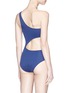 Back View - Click To Enlarge - SOLID & STRIPED - 'The Claudia' one-shoulder one-piece swimsuit