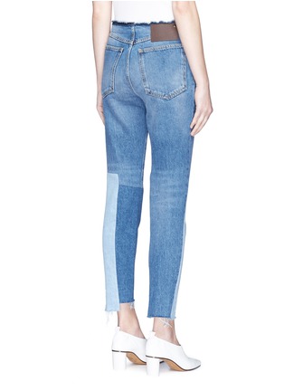 Back View - Click To Enlarge - VALENTINO GARAVANI - Washed patchwork jeans