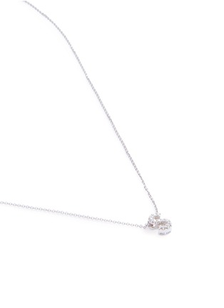 Figure View - Click To Enlarge - ROBERTO COIN - 'Love Letter' diamond 18k white gold pendant necklace – S