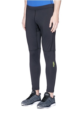 Front View - Click To Enlarge - FENDI - Logo print stretch leggings