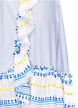 Detail View - Click To Enlarge - LEM LEM - 'Mwali Convertible' ruffled stripe dress