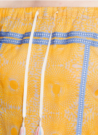 Detail View - Click To Enlarge - LEM LEM - 'Makena' radial print off-shoulder mini dress
