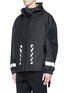 Front View - Click To Enlarge - MONCLER - x Off-White 'Seine' reflective print ripstop coat