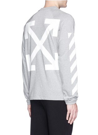 Back View - Click To Enlarge - MONCLER - x Off-White arrow print long sleeve T-shirt