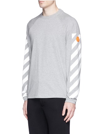 Front View - Click To Enlarge - MONCLER - x Off-White arrow print long sleeve T-shirt