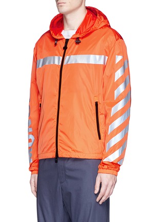 Front View - Click To Enlarge - MONCLER - x Off-White 'Gangui' reflective print windbreaker jacket
