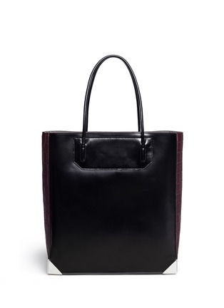 Back View - Click To Enlarge - ALEXANDER WANG - Prisma croc embossed large leather tote