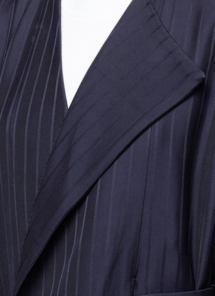 Detail View - Click To Enlarge - ACNE STUDIOS - 'Oceane' stripe twill belted trench coat