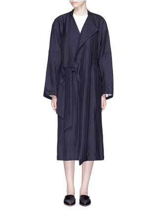 Main View - Click To Enlarge - ACNE STUDIOS - 'Oceane' stripe twill belted trench coat