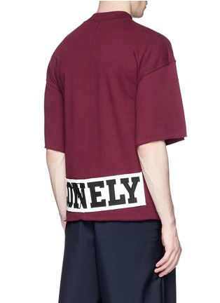 Back View - Click To Enlarge - NOHANT - 'LONELY/LOVELY' patch cotton sweatshirt