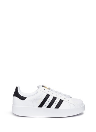 Main View - Click To Enlarge - ADIDAS - 'Superstar Bold' leather platform sneakers