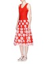 Figure View - Click To Enlarge - ALAÏA - 'Bouquet d'Orchidees' intarsia flared knit dress