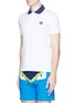 Front View - Click To Enlarge - FENDI - Logo bubble patch polo shirt