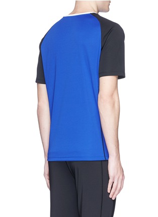 Back View - Click To Enlarge - FENDI - Logo print mesh jersey T-shirt
