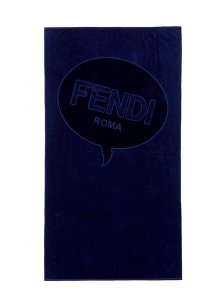 Figure View - Click To Enlarge - FENDI - Logo jacquard beach towel