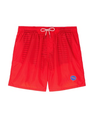 Main View - Click To Enlarge - FENDI - Logo bubble patch swim shorts