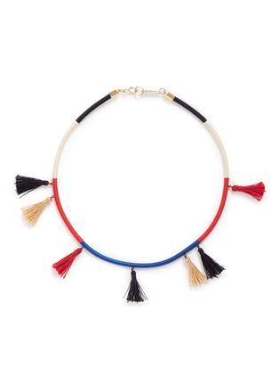 Main View - Click To Enlarge - ISABEL MARANT - 'The Wailers' tassel stripe collar necklace