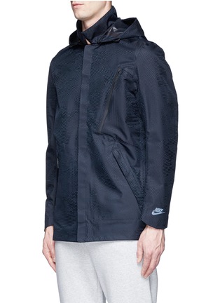 Front View - Click To Enlarge - NIKE - Geometric print removable hood jacket