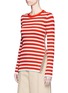 Front View - Click To Enlarge - KUHO - Contrast outseam stripe sweater