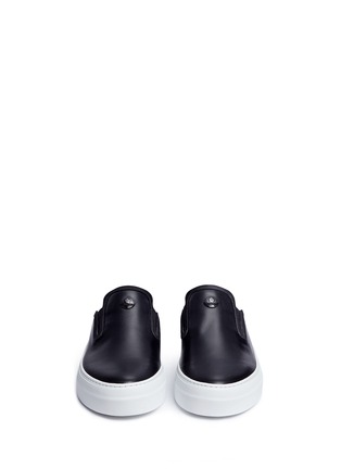 Front View - Click To Enlarge - MONCLER - 'Tiphanie' leather slide sneakers