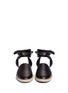 Front View - Click To Enlarge - MONCLER - 'Violette' ankle tie leather espadrille sandals