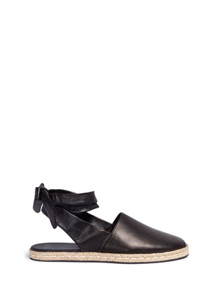 Main View - Click To Enlarge - MONCLER - 'Violette' ankle tie leather espadrille sandals