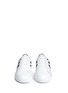 Front View - Click To Enlarge - MONCLER - 'Leni' stripe leather sneakers