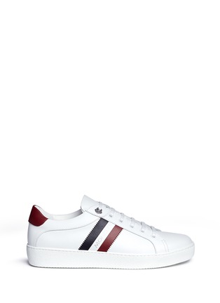 Main View - Click To Enlarge - MONCLER - 'Leni' stripe leather sneakers