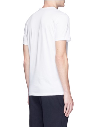 Back View - Click To Enlarge - MONCLER - Shark face print slub cotton jersey T-shirt