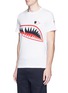 Front View - Click To Enlarge - MONCLER - Shark face print slub cotton jersey T-shirt