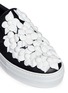 Detail View - Click To Enlarge - MONCLER - 3D leather flower skate slip-ons