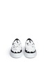 Front View - Click To Enlarge - MONCLER - 3D leather flower skate slip-ons