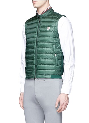 Front View - Click To Enlarge - MONCLER - Jersey back down puffer vest