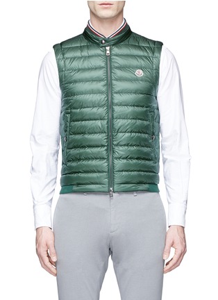 Main View - Click To Enlarge - MONCLER - Jersey back down puffer vest