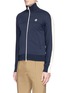 Front View - Click To Enlarge - MONCLER - Contrast trim track jacket