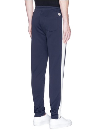 Back View - Click To Enlarge - MONCLER - Contrast outseam track pants