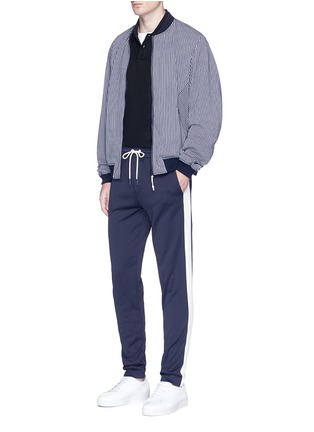 Figure View - Click To Enlarge - MONCLER - Contrast outseam track pants