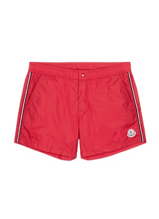 Main View - Click To Enlarge - MONCLER - Contrast outseam swim shorts