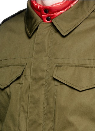 Detail View - Click To Enlarge - MONCLER - 'Auguste' detachable quilted vest field jacket