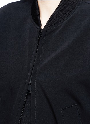 Detail View - Click To Enlarge - DKNY - Extended rib knit hem bomber jacket