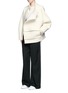 Figure View - Click To Enlarge - DKNY - Oversized pocket bonded wool blend coat