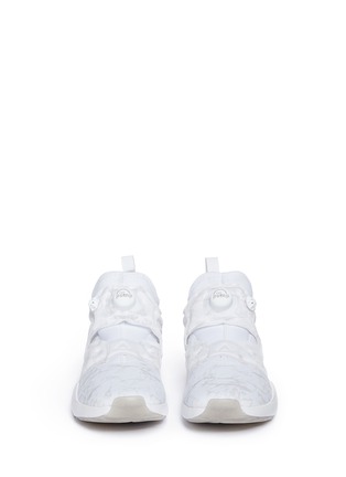 Front View - Click To Enlarge - REEBOK - 'The Pump Izarre' marble print mesh sneakers