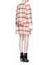 Back View - Click To Enlarge - ALEXANDER MCQUEEN - Enamelled floral button tweed double-breasted coat