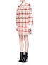 Front View - Click To Enlarge - ALEXANDER MCQUEEN - Enamelled floral button tweed double-breasted coat