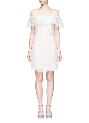 Main View - Click To Enlarge - GIAMBA - Cherry blossom embroidered organdy dress
