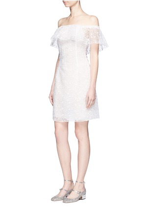 Figure View - Click To Enlarge - GIAMBA - Cherry blossom embroidered organdy dress