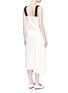 Back View - Click To Enlarge - VICTORIA BECKHAM - Asymmetric ruched apron midi dress